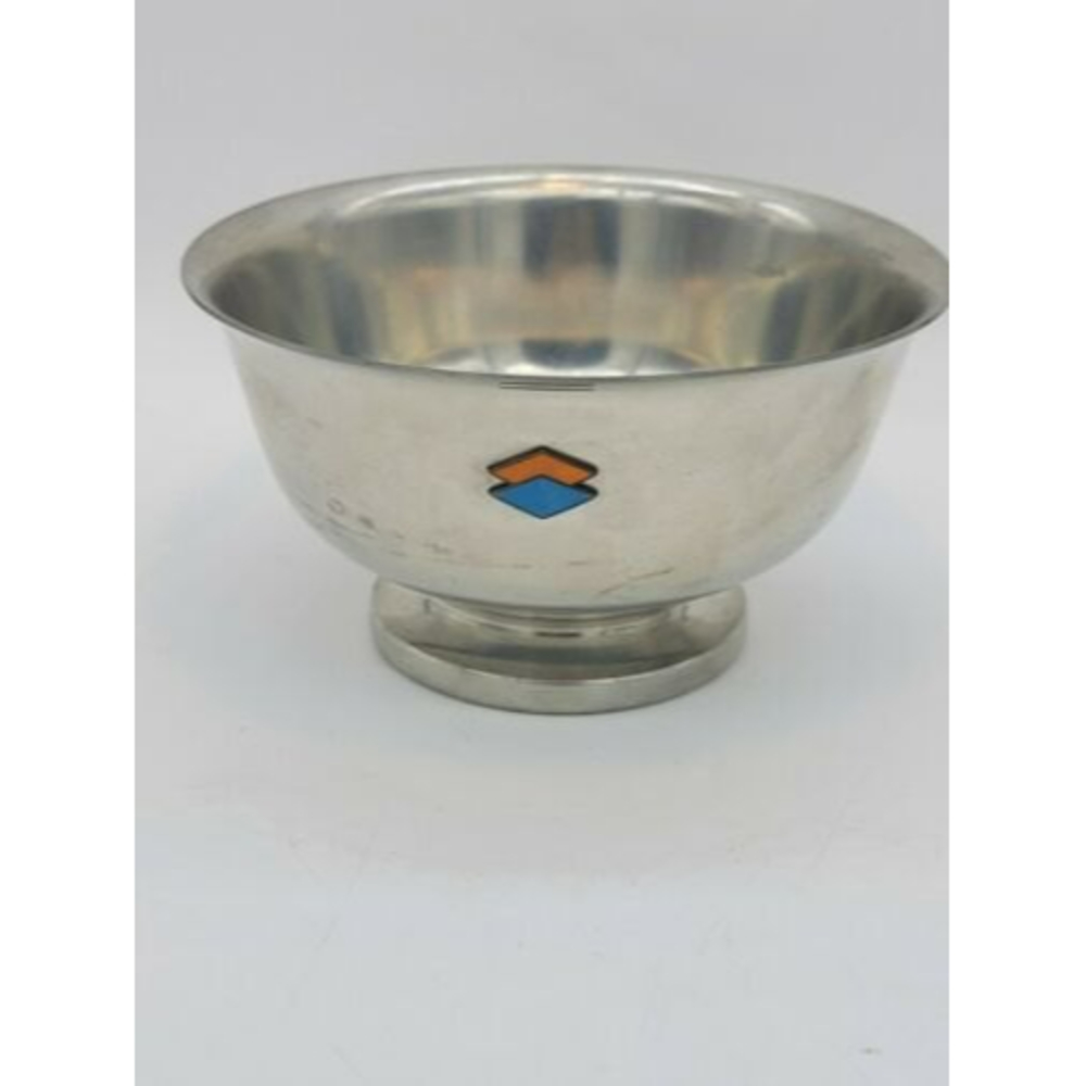 Rare  BG&E Stieff Footed Pewter Double Diamond Anniversary Bowl  1966